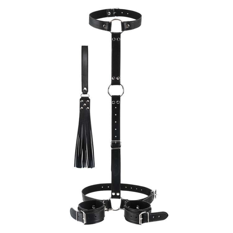 Bondage Tools | Whip + Blindfold + Handcuffs + Collar